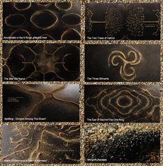 several different types of patterns on the ground