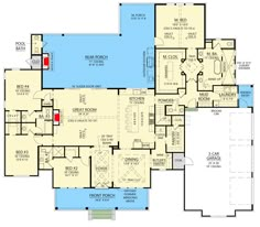 the first floor plan for this house