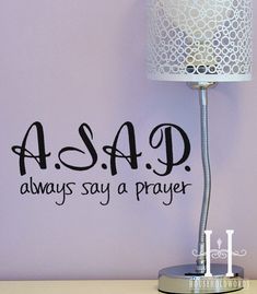 an instagram page with a lamp next to it and the caption'a s a d always say a prayer '