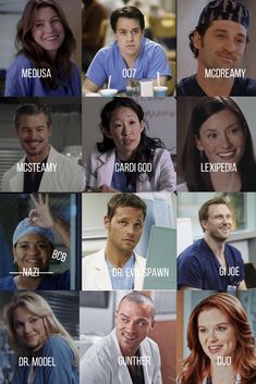 the many faces of grey's anatomy characters