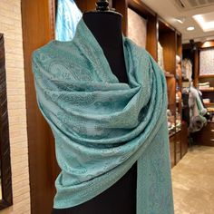 Hello Dear customers, First of all, I want you to know that both my hand-woven green silk shawl, the crystals I used, and most importantly, the quality of the handcraftsmanship used to create them, have been evaluated by you and they have always proven themselves by receiving full marks. To elaborate a little, this aqua green shawl or wrap, which is 100% hand-woven silk, is among the highest quality in its class. It is a light and semi-shiny shawl suitable for use in all seasons. It can also be used as a scarf if desired, without any problems, even though it is crystalline. A very valuable customer of mine commented on this issue and shared photos. Please check. Now let's talk about the changes. Before, I could not dare to use crystals of different colors. However, in this aqua green shawl Elegant Pashmina Shawl With Traditional Drape, Elegant Formal Pashmina Shawl Traditional Drape, Elegant Green Traditional Dupatta, Elegant Pashmina Scarves In Traditional Drape, Elegant Pashmina Scarf In Traditional Drape, Elegant Pashmina Shawl In Traditional Drape, Luxury Formal Pashmina Shawl, Elegant Formal Embroidered Pashmina Shawl, Elegant Dupatta Scarf