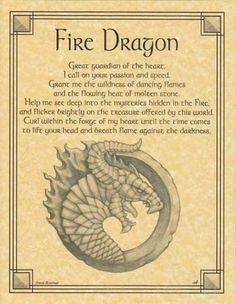 a card with an image of a fire dragon on it's front and back side