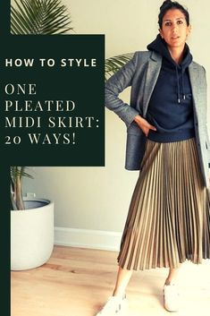 Winter Pleated Midi Skirt, How To Style A Midi Skirt In Winter, How To Wear A Midi Skirt In Winter, Midi Skirt Sweater Boots Outfit, Trendy Winter Midi Skirt, Pleated Skirt Outfit Fall, Midi Pleated Skirt Outfit, Pleated Skirt Outfit Summer, Midi Skirt Outfit Fall