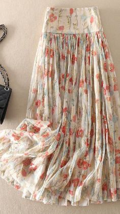 Casual Spring Waist-length Maxi Skirt, Floral Print Non-stretch High Waist Skirt, Stylish Skirts Fashion, Skirts Design, डिजाइनर कपड़े, Minnie Dress, Long Sleeve Outfits, Stylish Skirts, Short Summer Dresses