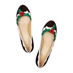 Mode Shoes, Cute Flats, Christmas Pudding, Christmas Holly, Diy Shoes, Charlotte Olympia, Christmas Fashion, Holiday Fashion