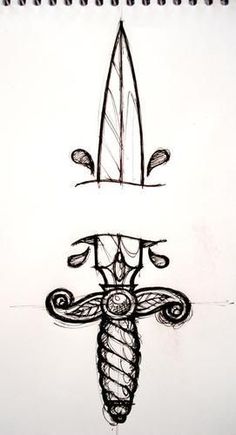 Knife Tattoo, Kunst Tattoos, Tattoo Zeichnungen, Tumblr Art, Tattoo Desings, Dark Art Drawings, Pencil Art Drawings, Creative Drawing