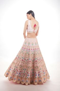 A silk lehenga with zardozi, sequins, and resham embroidery paired with a matching blouse and sea green net dupatta with floral border From Chamee and Palak 's The Wedding Edit collectionDELIVERY TIMEPlease allow 8-12 weeks for your outfit to arrive.FABRIC DETAILSSilk And NetProfessional cleaning only. Floral Embroidered Raw Silk Traditional Wear For Reception, Designer Semi-stitched Lehenga With Floral Embroidery, Reception Sharara With Multicolor Floral Embroidery, Elegant Raw Silk Lehenga With Floral Embroidery, Anarkali Choli With Floral Embroidery For Transitional Season, Dola Silk Floral Embroidery Set For Reception, Bollywood Style Floral Embroidered Georgette Lehenga, Chanderi Choli With Floral Embroidery For Reception, Chanderi Sharara With Floral Embroidery For Wedding