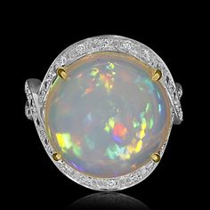 J16661 Ring Style, Opal Ring, Opal Rings, Metal Color, Diamond Gemstone, Gemstone Colors, Earings Piercings, Gold Ring, Fashion Rings