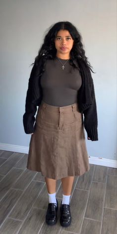 Sheer Black Top Outfit Plus Size, Mid Size Layered Outfits, Midi Skirt Midsize, Winter Mid Size Outfits, Maxi Skirt Midsize, Midsize Grunge, New York Fall Outfits, Thee Sacred Souls, Cottagecore Outfit Ideas