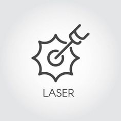 the laser logo is shown in black on a white background, it appears to be an image