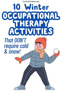 Here are 10 sensory activities for you to include in your treatment sessions and share with parents during the winter months. Learn why sensory activities and “heavy work” are important for all kids, and how to include the proprioceptive system during play. Heavy Work Activities, Motor Planning, Occupational Therapy Activities, Heavy Work, Social Emotional Skills, Body Awareness