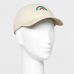 Rainbow Graphic Baseball Hat - Mighty Fine Khaki combines style and comfort effortlessly. The khaki hat features a vibrant rainbow embroidery, adding a pop of color. Crafted from mid-weight cotton, it offers durability. The adjustable back tuck and slide closure ensure a perfect fit for adults. Upgrade your casual look with this trendy accessory. Back Tuck, Rainbow Embroidery, Rainbow Graphic, Khaki Color, Trendy Accessories, Baseball Hat, Casual Looks, Fitness Fashion, Fabric Weights