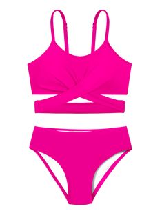 Pink Bathing Suit, Bathing Suits For Teens, Swimsuits For Teens, Pink Bathing Suits, 2 Piece Swimsuits, Design Girl, Cute Swimsuits, Swim Suit Bottoms, Material Girls