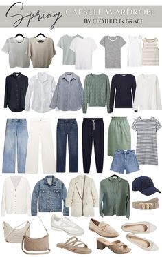 Spring Capsule Wardrobe 2024 - Clothed In Grace Spring Capsule Wardrobe Casual, Nude Slip Dress, Capsule Wardrobe Women, Birds Chirping, Capsule Wardrobe Outfits, Spring Capsule, Early Mornings, Spring Capsule Wardrobe, Summer Capsule Wardrobe