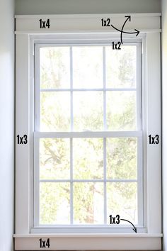 the measurements for a window sill and how to measure it with pictures on them