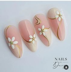 Nude Nails With Designs Art Ideas, Light Pink Flower Nails, Bridal Nail Art Indian, Fancy Nail Art, New Nail Art Design, Art Deco Nails, Elegant Nail Art, Spring Nail Designs