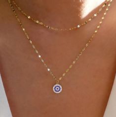 Evil Eye Necklace Ring Charm Necklace, Circle Charm Necklace, Jewelry Formal, Blue Turquoise Necklace, Rose Gold Pendant Necklace, Formal Jewelry, Zara Jewelry, Jewelry Summer, Stacked Necklaces