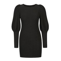 Black Knit Slim Fit Long Sleeve Bodycon Dress Knitted Skirt, Knitted Long Sleeve, Dresses Bodycon, Viscose Dress, Clothing Details, Slim Fit Dresses, Sleeve Bodycon Dress, Polyester Dress, Long Sleeve Bodycon