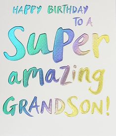 Grandson Birthday Card by Paperlink Greeting Cards Paperlink 1st Birthday Message, Happy Birthday Niece, Happy Birthday Music, 40th Birthday Quotes