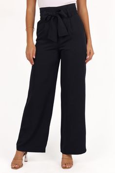 Spring Wide Leg Pants With Gathered Waist, Chic Solid Color Wide-leg Pants, Belted High Waist Bottoms For Date Night, Versatile Belted Wide Leg Pants, Chic High-waisted Tie Waist Pants, Chic High-waisted Pants With Tie Waist, Belted Bottoms For Date Night, Chic Belted Bottoms For Date Night, Business Casual Wide Leg Bottoms With Pleated Waist