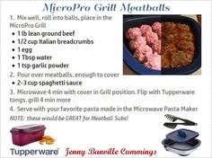 a recipe for micropro grill meatballs with instructions on how to cook them in the microwave