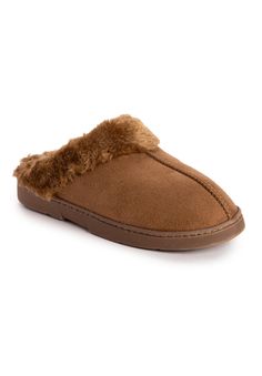 Treat your feet to a new pair of MUK LUKS Women's Faux Suede Clog . Perfect for cold weather with durable indoor/outdoor soles and comfortable faux fur lined foam footbeds.100% Polyester Upper100% Polyester Lining100% Thermoplastic Rubber (TPR) Outsole100% Polyester FootbedClog available in sizes S - XL full sizes only | Women's Faux Suede Clog by MUK LUKS in Brown Brown (Size SMALL) Suede Clogs, Clog Slippers, Suede Slippers, Tunic Tank Tops, Brown Brown, Women's Slippers, Womens Slippers, New Shoes, Cold Weather