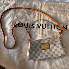 100% Authentic Size: Approx. 25cm Wide X 12cm High X 4.5cm Deep/Gusset Louis Vuitton Eva, Bags Louis Vuitton, Louis Vuitton Bags, White Bag, Louis Vuitton Bag, White Color, Color White, Bag Lady, Louis Vuitton