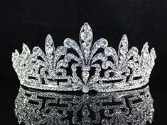 PRICES MAY VARY. You are looking at exquisite Vintage Styled tiara crown with combs. Sparkling Clear Genuine Austrian rhinestones are set in a beautiful silver-plated setting. All rhinestones sparkle a lot! Side hair combs are for extra security. This piece is perfect for pageant, wedding, prom or any special occasions. Thanks for looking! Size: Center section is 2.5"H, tiara is 6'' in diameter (can be gently adjust to comfortable fit). Condition: Brand New You are looking at exquisite Vintage S Veil Headband, Crystal Crown Tiaras, Gothic Crown, Comb Veil, Pageant Crowns, Organizing Hair Accessories, Replica Jewelry, Crystal Tiara, Tiara Hairstyles