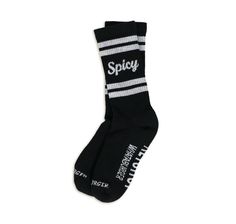 view Spicy Ketchup Athletic Socks Spicy Ketchup, Sock Game, Black Socks, Athletic Socks, Ketchup, White Stripe, Spice Things Up, Socks, Black