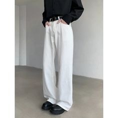 Wiaofellas  -  American Style High Street New Men's Jeans Loose Summer Vintage Washing Straight Male Denim Pants Casual Wide Leg Trousers Men Jeans Loose, Mens Casual Jeans, Casual Wide Leg Pants, Blazer Shirt, Summer Vintage, Hot Jeans, Simple Tees, Pants Casual, Men's Jeans