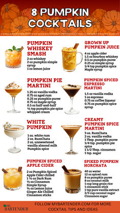 Pumpkin Cocktails Halloween Drinks With Whiskey, Seasonal Fall Cocktails, November Alcohol Drinks, Sweet Cocktails To Order, Crockpot Drink Recipes, Fall Theme Cocktails, Boozy Fall Drinks, Thanksgiving Cocktail Recipes For A Crowd, Thanksgiving Themed Cocktails