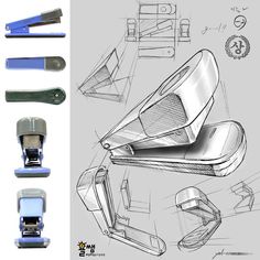 a drawing of some kind of device that is in the process of being drawn and put together