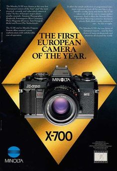 the first european camera of the year x700 advertisment for minolta