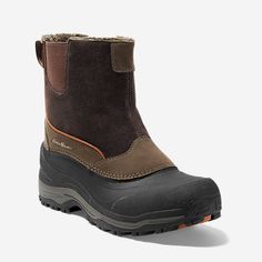 Men's Snowfoil® Pull-on Boot | Eddie Bauer Mens Waterproof Boots, Mens Brown Boots, Dress Leather Boots, Moc Toe Boots, Leather Work Boots, Leather Hiking Boots, Mens Ankle Boots, Steel Toe Boots, Steel Toe Work Boots