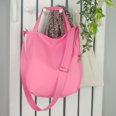 Pink leather handbag, large sling vegan tote, cute shoulder hobo bag with zipper, casual wide adjustable strap purse, soft leather crossbody If you're looking for a cute, large, casual vegan bag for yourself, you love this pink soft leather tote. You can carry it in a few ways- as handbag, shoulder or crossbody purse. It's multifunctional, durable and roomy - fits all you need inside. Easy to pack and clean. Very comfortable. Cruelty free, handmade, 100% vegan. DETAILS (shown): color: pink patte Messenger Bag For School, Messenger Bags For School, Elephant Bag, Soft Leather Tote, Bag For School, Vegan Bag, Hobo Tote Bag, Womens Handbag, Hobo Crossbody Bag