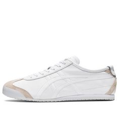 Spring Sale - KICKS CREW White Sports Sneakers With Stitched Sole, Casual White Sneakers With Stitched Sole, White Slip-on Sneakers With Stitched Sole, Tiger Mexico 66, Onitsuka Tiger Mexico 66, Mexico 66, Onitsuka Tiger, Spring Sale, Stylish Sneakers