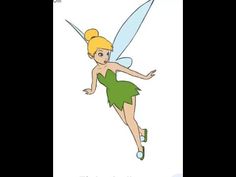 the tinkerbell fairy is flying through the air