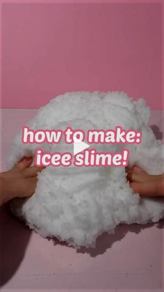 someone is holding a fake snowball with the words how to make ice slime