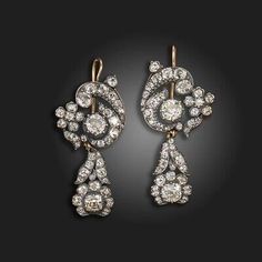 Color - White, Yellow Gold. Get in touch to know more. Kindly check with your port before ordering. THE HOUSE OF ADASTRA. Antique Diamond Earrings, Vintage Diamond Earrings, Russian Jewelry, Diamond Dangle Earrings, Fashion Jewelry Earrings, Antique Diamond, Antique Earrings, Diamond Drops, Diamond Drop Earrings