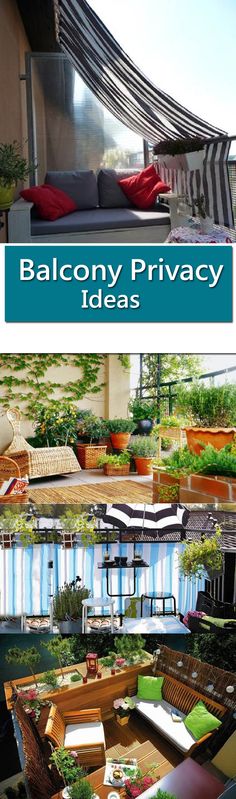 the balcony privacy ideas are easy to use and can be used as an outdoor seating area