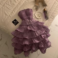 Cute Fancy Dresses Short, Chic Purple Outfit, Purple Dress Aesthetic, 18th Birthday Outfit, Clothes Pattern, Elegante Casual, Short Homecoming Dress, Pretty Prom Dresses