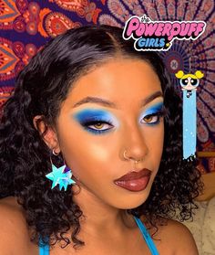 Powerpuff Girls Halloween Costume, Girl Halloween Makeup, Colorful Eye Makeup, Puff Girl, Creative Eye Makeup