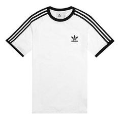 adidas originals Tee White T-shirt Addidas Outfit Tshirt, Summer Athleisure T-shirt With Three Stripes, Sports Season Three Stripes Crew Neck T-shirt, Adidas Three Stripes Streetwear T-shirt, Casual T-shirt With Three Stripes Branding For Sports Season, Adidas Relaxed Fit T-shirt With Three Stripes, Sporty Adidas Cotton T-shirt, Sporty Short Sleeve T-shirt With Side Stripes, Relaxed Fit Three Stripes T-shirt For Sports