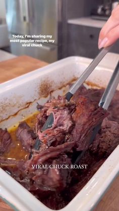 Chuck Roast Recipe Goes Viral Chuck Roast Recipe, Chuck Roast Recipes, Protein Dinner, Roast Recipe, Chuck Roast, Beef Recipes Easy, Beef Recipes For Dinner, Roast Recipes, Interesting Food Recipes