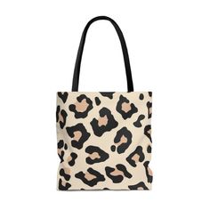 Leopard Animal Print Aop Tote Bag | Fashion Trend | Fashion Week | Trendy Tote | Birthday Gift | Gif Leopard Print Everyday Use Bag With Animal Design, Elegant Leopard Print Tote Bag, Leopard Print Rectangular Shopping Bag, Leopard Print Tote Bag For On-the-go, Leopard Print Tote, Handpainted Tote Bags, Tot Bag, Leopard Painting, Leopard Bag