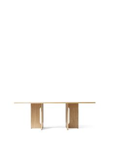 a wooden table with two legs on the top and one leg raised up to the ground