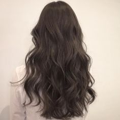 Korean S Perm Waves, Asian Long Wavy Hair, Plain Curl Perm, Long Wavy Hair Inspiration, Long Waves Haircut, Asian Curled Hair, Perm Ideas For Long Hair, Soft Perm For Long Hair