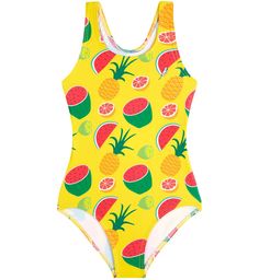 Salad Design, One Piece 1, Gold Kitchen, Design Girl, Kids Swimwear, Cream And Gold, Made With Love, Back Strap, Fruit Salad