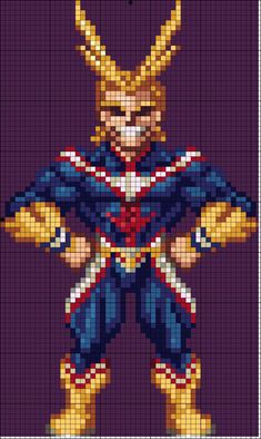 an image of a pixellated character in the form of a man with his arms spread out