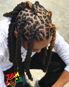 Half Dreads, Long Dreadlocks, Natural Crown, Mens Dreads, Blonde Dreads, Dread Braids, Blond Ombre